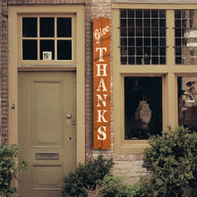 Load image into Gallery viewer, 51.57" H Wooden "Give THANKS" Porch Sign Board with Cane Decoration