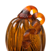 Load image into Gallery viewer, 6" H Hand Blown Striped Glass Pumpkin Table Decor
