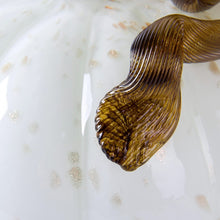 Load image into Gallery viewer, 7.09"H Hand Blown Golden/White Glass Pumpkin Decor