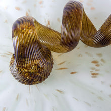 Load image into Gallery viewer, 7.09"H Hand Blown Golden/White Glass Pumpkin Decor