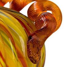 Load image into Gallery viewer, 4.21"H Hand Blown Multi-Striped Glass Pumpkin Decor