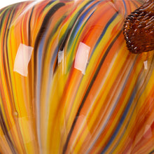Load image into Gallery viewer, 8.66"D Hand Blown Striped Large Glass Pumpkin Decor