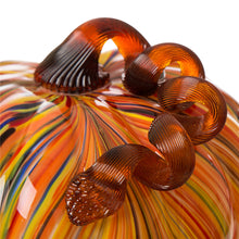 Load image into Gallery viewer, 8.66"D Hand Blown Striped Large Glass Pumpkin Decor