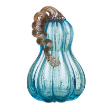 Load image into Gallery viewer, S/3 Blue Glass Pumpkin