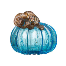 Load image into Gallery viewer, S/3 Blue Glass Pumpkin