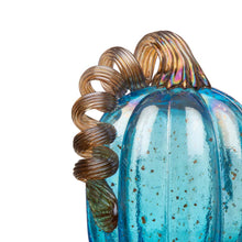 Load image into Gallery viewer, S/3 Blue Glass Pumpkin