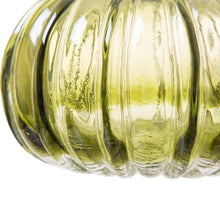 Load image into Gallery viewer, S/2 Green & Amber Crackle Glass Short Pumpkin(in same size)