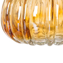 Load image into Gallery viewer, S/2 Green & Amber Crackle Glass Short Pumpkin(in same size)