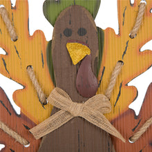 Load image into Gallery viewer, Handcrafted Wooden "Give Thanks" Turkey Wall Hanging Decor