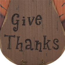 Load image into Gallery viewer, Handcrafted Wooden "Give Thanks" Turkey Wall Hanging Decor