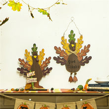 Load image into Gallery viewer, Handcrafted Wooden "Give Thanks" Turkey Wall Hanging Decor