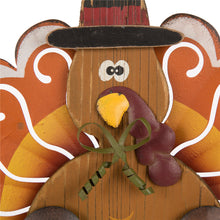 Load image into Gallery viewer, Iron Solid Wood Autumn Turkey Welcome Hanging Decor