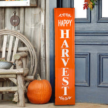 Load image into Gallery viewer, 43"H Enameled Metal "HARVEST" Porch Sign