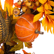 Load image into Gallery viewer, 24"D Yellow/Orange Sunflower Wreath
