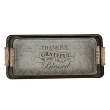 Load image into Gallery viewer, Iron Rect Galvanized Tray Harvest Decor Set of 2