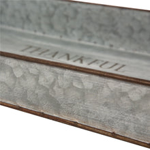Load image into Gallery viewer, Iron Rect Galvanized Tray Harvest Decor Set of 2