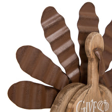 Load image into Gallery viewer, 12.28" L Wooden Metal Turkey Table Decor Thanksgiving Decorative