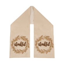 Load image into Gallery viewer, 72"L Embroidered Thankful Table Runner