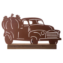 Load image into Gallery viewer, 25.87"L Wooden/Metal Rusty Truck Porch Decor