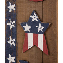 Load image into Gallery viewer, 42"H Welcome Patriotic Wood Stars Porch Board Sign