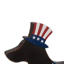 Load image into Gallery viewer, Wooden Metal Patriotic Double Sided Dachshund Porch Sign