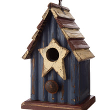 Load image into Gallery viewer, 9.06"H Rustic Patriotic Garden Distressed Wooden Decorative Birdhouse