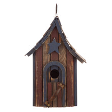 Load image into Gallery viewer, 10.04"H USA Patriotic Hand Painted Wood Birdhouse