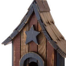 Load image into Gallery viewer, 10.04"H USA Patriotic Hand Painted Wood Birdhouse