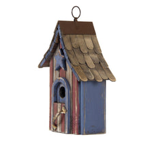 Load image into Gallery viewer, 10.04"H USA Patriotic Hand Painted Wood Birdhouse
