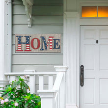 Load image into Gallery viewer, 36.10"L Metal/Wooden Patriotic HOME Wall Décor