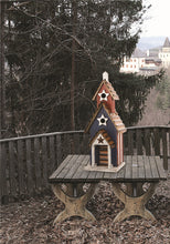 Load image into Gallery viewer, 24.41"H Oversized Wooden/Rustic Metal Patriotic Birdhouse