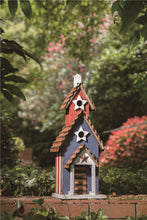 Load image into Gallery viewer, 24.41"H Oversized Wooden/Rustic Metal Patriotic Birdhouse