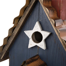 Load image into Gallery viewer, 24.41"H Oversized Wooden/Rustic Metal Patriotic Birdhouse