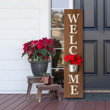 Load image into Gallery viewer, 42"H Wooden "WELCOME" Porch Sign with Metal Planter