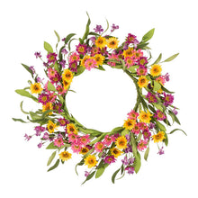 Load image into Gallery viewer, 24"D Artificial Chrysanthemum Wreath