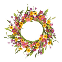 Load image into Gallery viewer, 24"D Artificial Chrysanthemum Wreath
