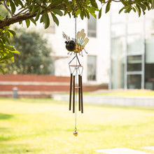 Load image into Gallery viewer, 22"H Hancrafted Wooden/Iron Butterfly Patio Wind Chime