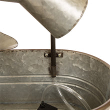 Load image into Gallery viewer, 33.25"H Farmhouse Galvanized Metal Cascading Water Fountain