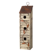 Load image into Gallery viewer, 17.95"H Tall Three-Tier Hand Painted Wood Birdhouse