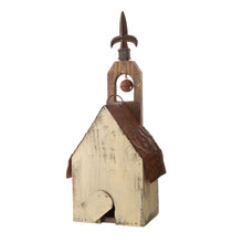 Load image into Gallery viewer, 15.63"H Church Rustic Distressed Wooden Birdhouse