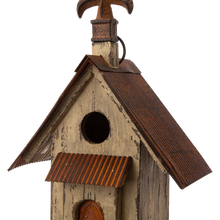 Load image into Gallery viewer, 13.11"H Tall Church Hand Painted Wood Birdhouse