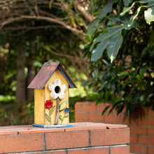 Load image into Gallery viewer, 10.24"H Wooden Distressed Flower Garden Birdhouse