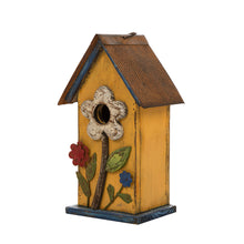 Load image into Gallery viewer, 10.24"H Wooden Distressed Flower Garden Birdhouse