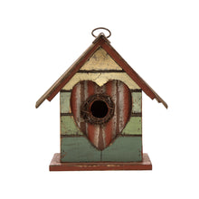 Load image into Gallery viewer, 8.66 Inch Height Distressed Heart Wooden Garden Birdhouse
