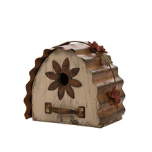 Load image into Gallery viewer, 7.09"L Distressed Wooden Flower Garden Birdhouse