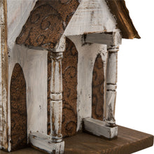 Load image into Gallery viewer, 23.62"H Extra-Large Rustic Tall Church Hand Painted Wood White Birdhouse
