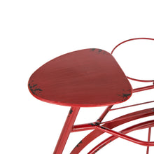 Load image into Gallery viewer, 25.98" H Hand Painted Red Metal Standing Bicycle Plant Stand