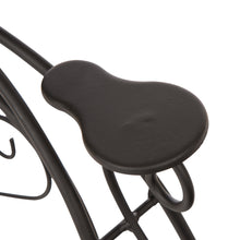 Load image into Gallery viewer, 15"H Hand Painted Black Metal Standing Bicycle Plant Stand