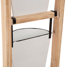 Load image into Gallery viewer, 42"H Enameled Metal/Wood 3-Tier Leaning Ladder Plant Stand