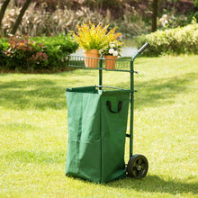 Load image into Gallery viewer, 40.5''H Outdoor Cleaning Garden Cart with Detachable Polyester Leaf Trash Bag